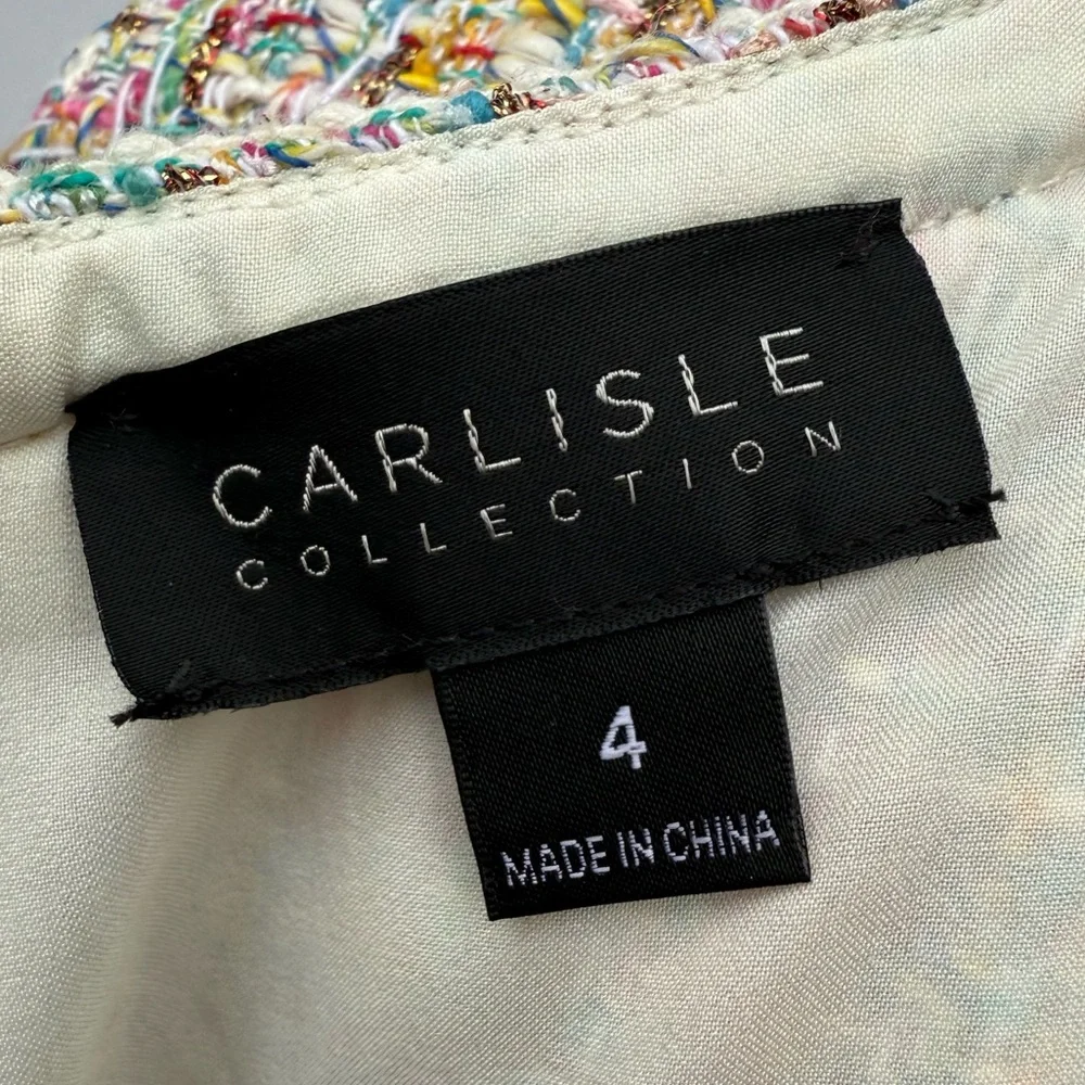Carlisle Collection V-Neck Multicolor Winter Dress size 4 - Picture 6 of 12
